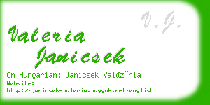 valeria janicsek business card